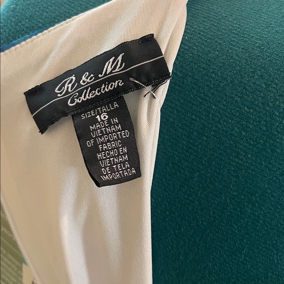 R&M Richards Multicolor Floral Ruffle Maxi Dress 16 Sleeveless - Picture 5 of 9